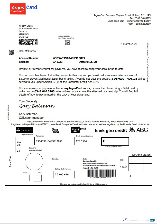 download download United Kingdom Argos Card in Word and PDF format PDF template PDF template